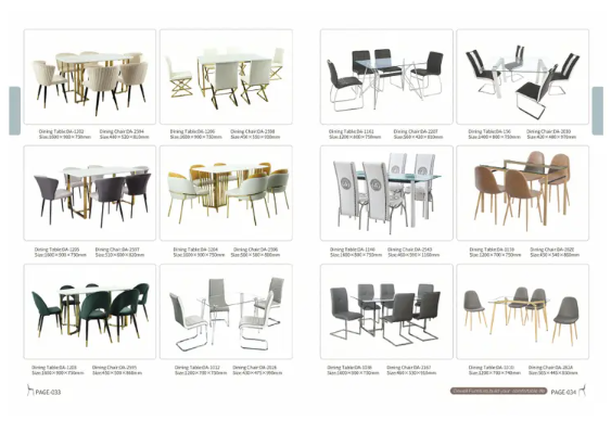 Dining table and chairs Dining table and chairs