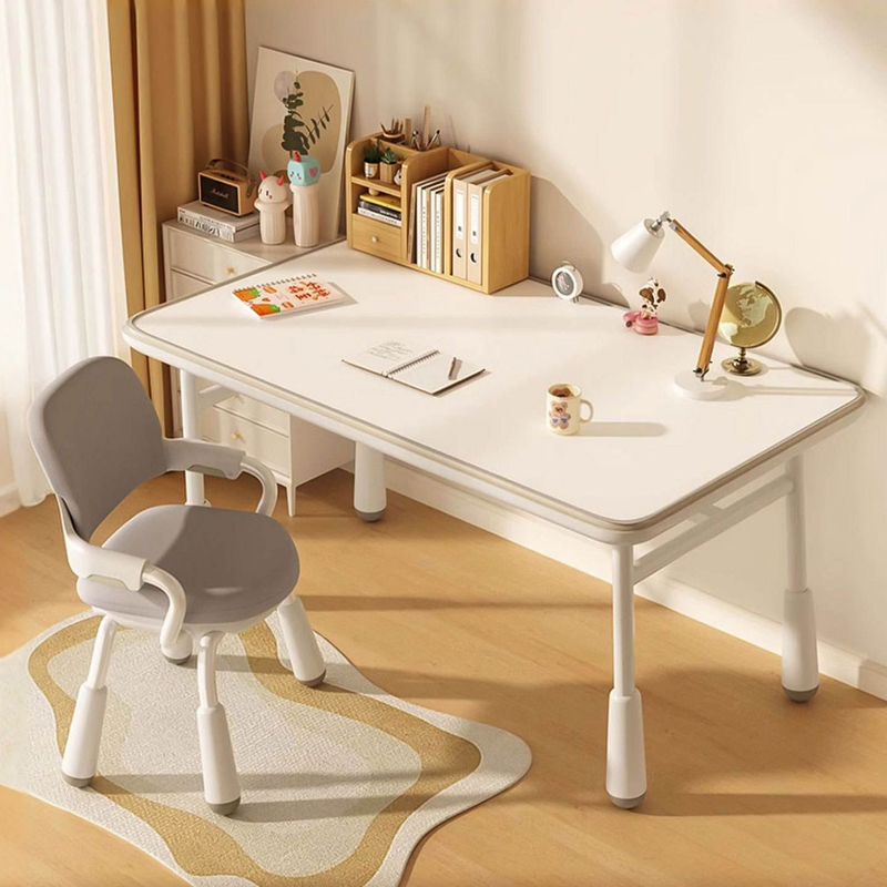 Premium Height Adjustable Wooden Study Desk & Chair Set for Kids Elementary Students American Style Home Use