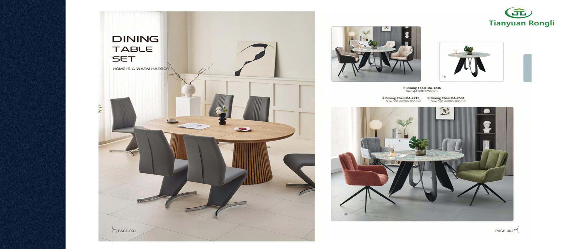 Premium dining table sets with elegant leather chairs