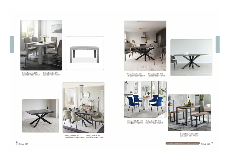 Dining table and chairs