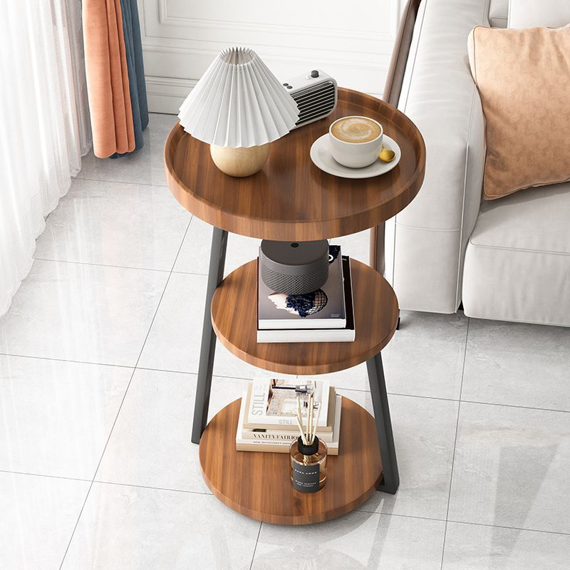 Cream Multi-Tier Luxury Side Table for Balcony Apartment Rental Bedroom Corner 分享