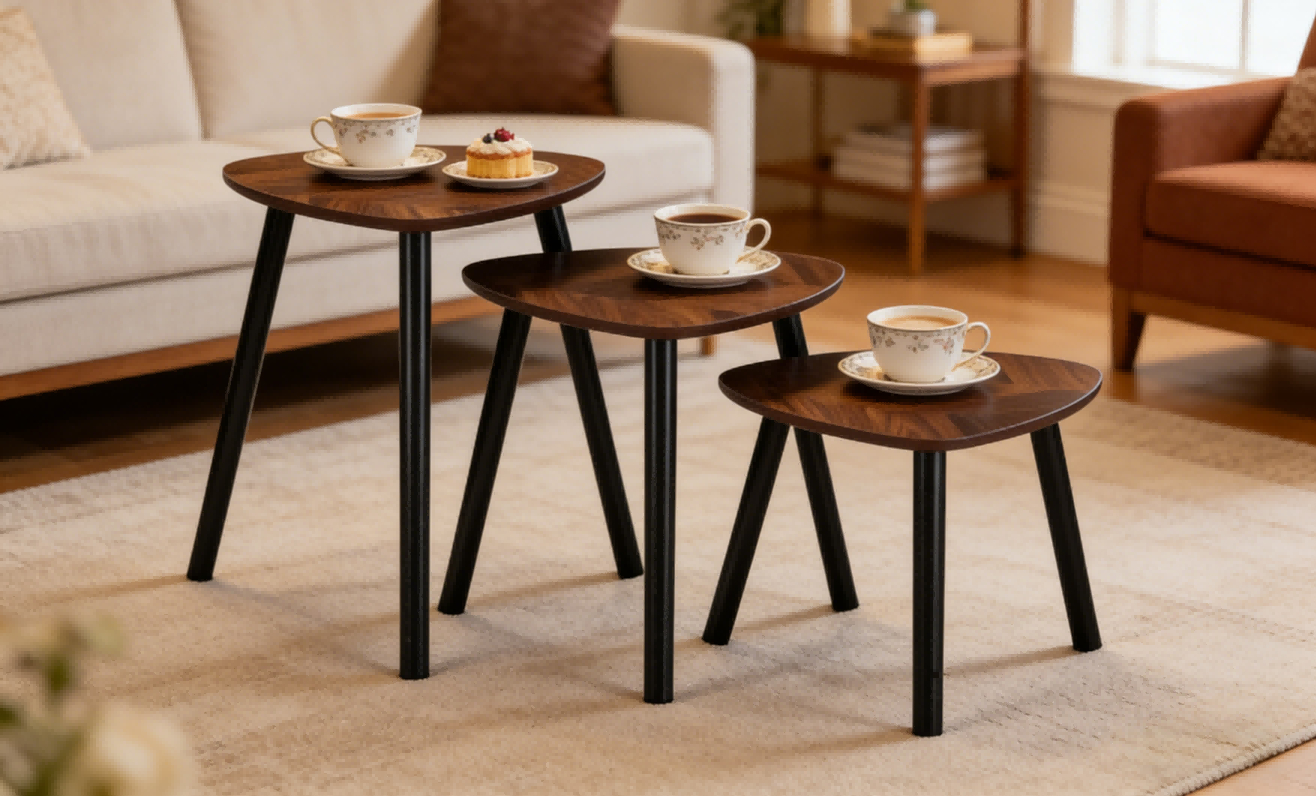 Mobile Nesting Coffee Table Decorative Table For Living Room 分享