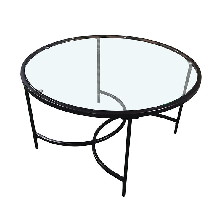 Contemporary Design Living Room Tempered Glass Coffee Table