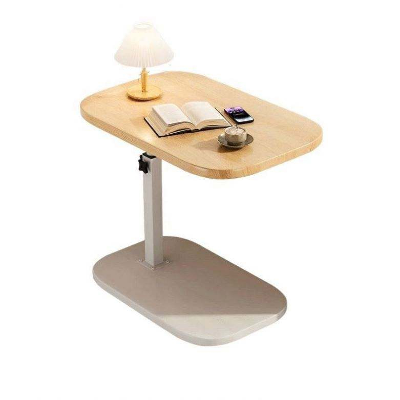 Simple Height Adjustable Lift Side Table Sofa Desk for Living Room