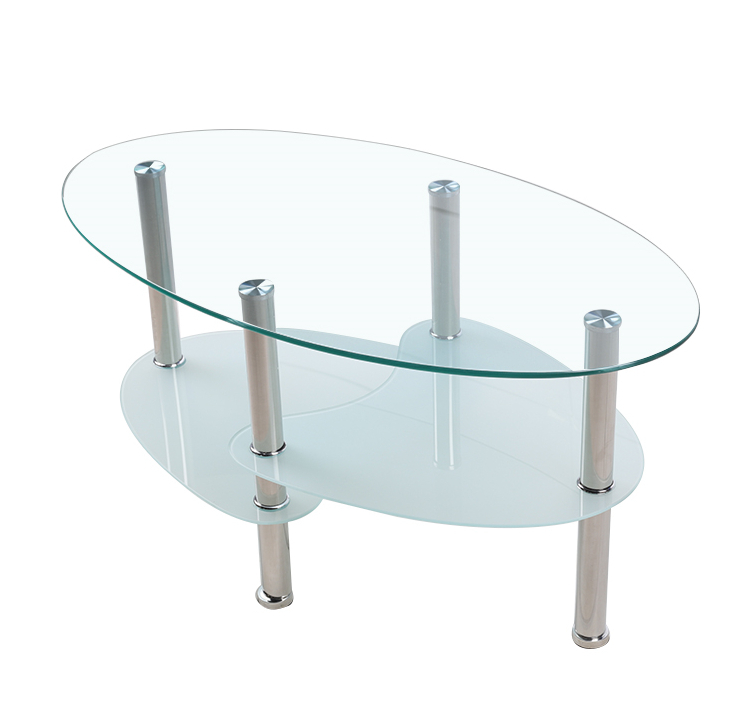 Modern Gold Metal Round Tempered Glass Coffee Table Living Room Home Furniture