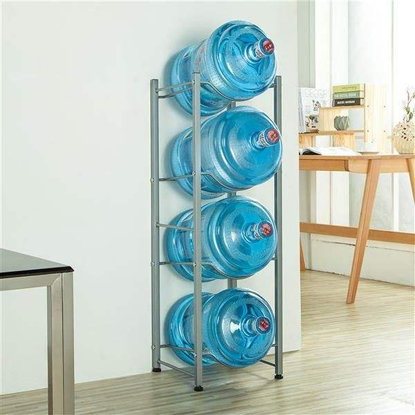 4-Tier Heavy Duty Stainless Steel Water Cooler Jug Rack For Kitchen Storage 分享