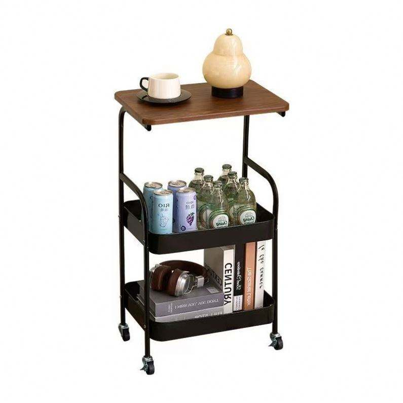 Modern Style Mobile Lift Top Side Table With Storage Pull Out Nightstand For Living Room