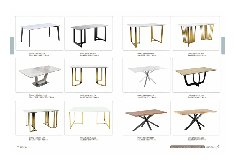 Dining table and chairs