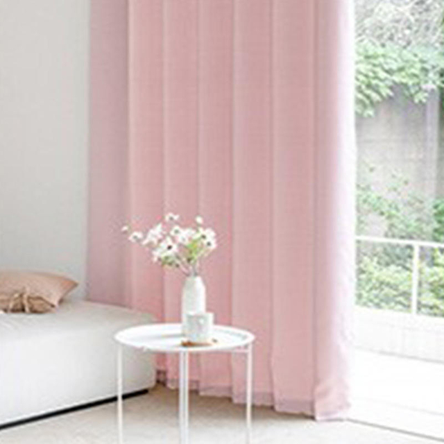 Hot Selling Solid Color Blackout Curtains Single Side Glossy Modern Curtains for Living Room 分享