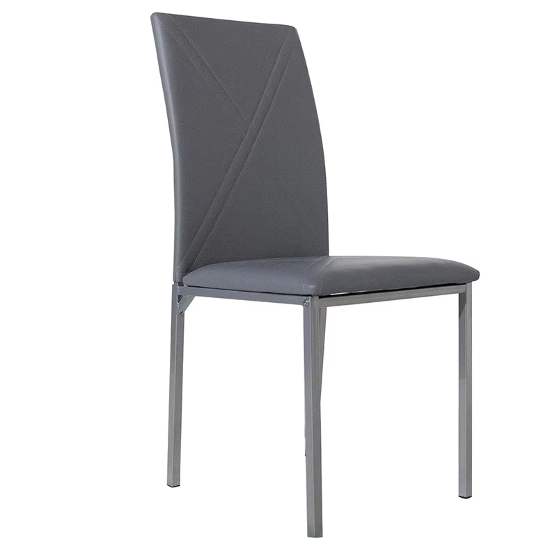 Modern Glass Dining Table with Chrome Legs for Kitchen