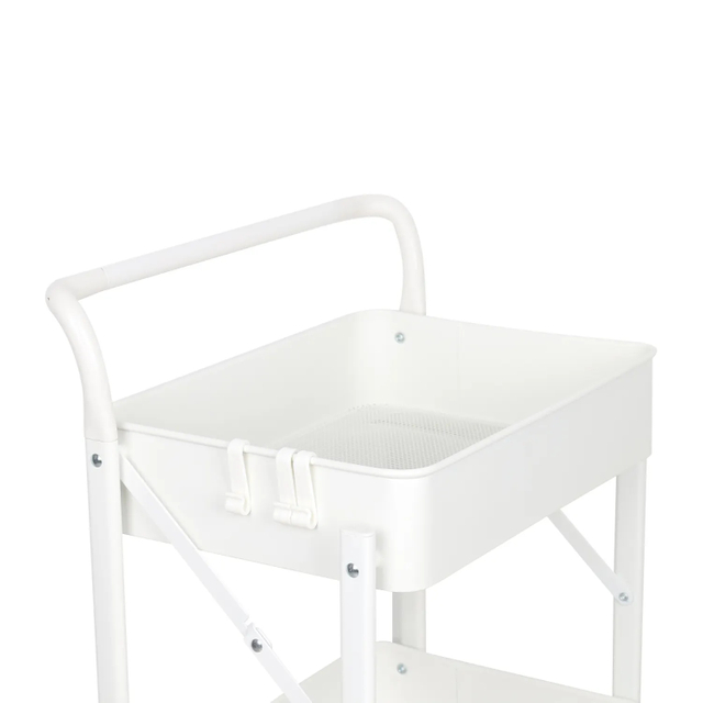 Modern 3-Tier Metal Rolling Storage Cart Stylish Utility Organizer For Kitchen