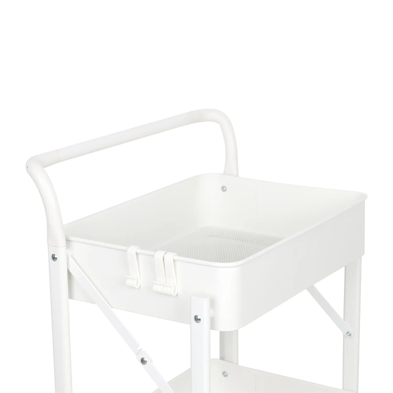 Modern 3-Tier Metal Rolling Storage Cart Stylish Utility Organizer For Kitchen