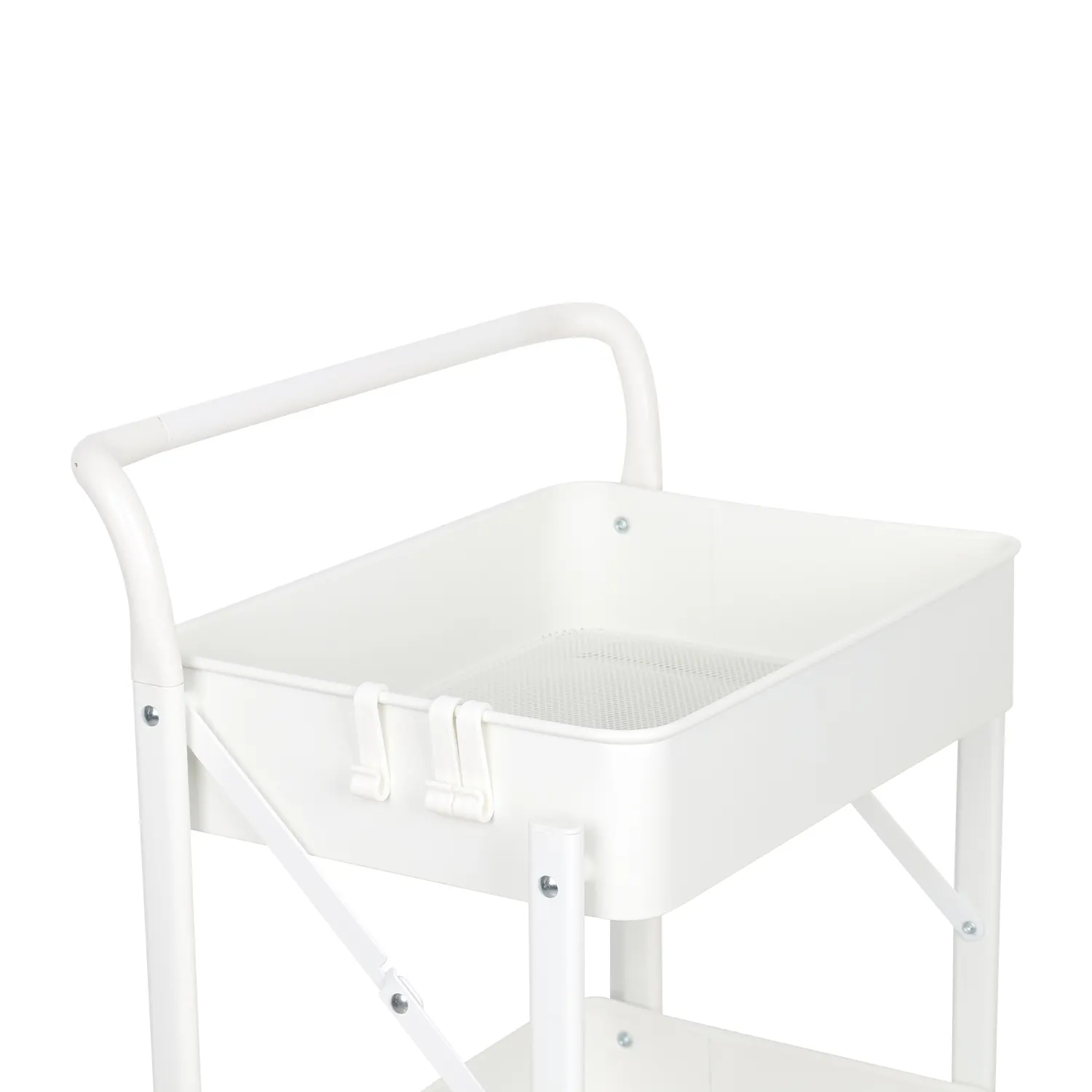 Modern 3-Tier Metal Rolling Storage Cart Stylish Utility Organizer For Kitchen