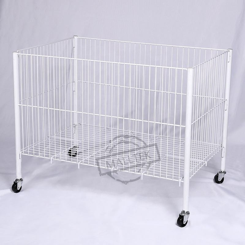 Supermarket Metal Display Wire Mesh Basket Rack Shelving