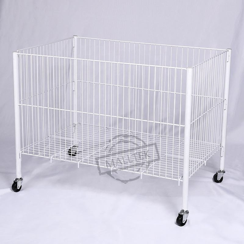 Supermarket Metal Display Wire Mesh Basket Rack Shelving