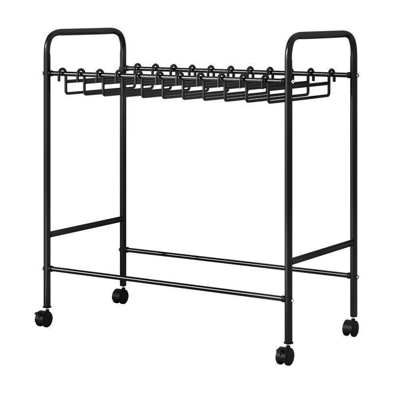 Large Capacity Mobile Iron Garment Rack Modern Simple Multi-Functional Clothes Storage 分享
