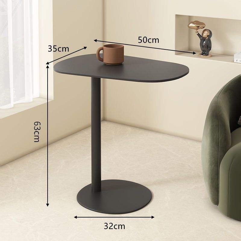 Modern Metal C-Shaped Square Side Table Corner Coffee Table for Sofa Bed