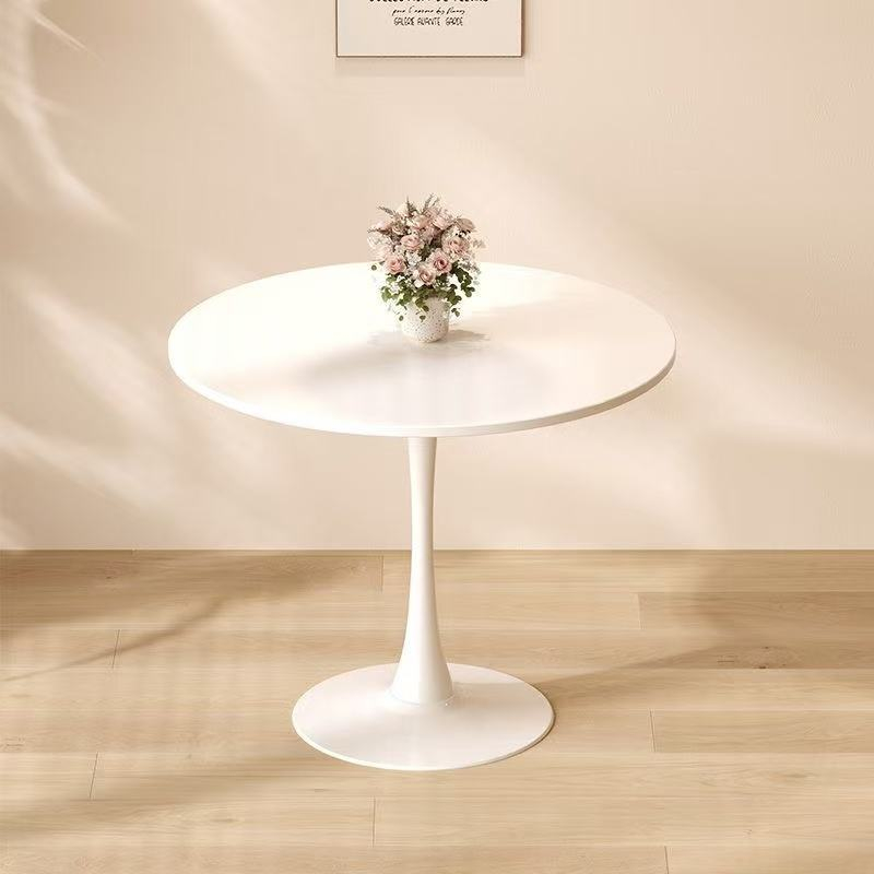 Elegant Luxury Modern White Metal Coffee Table Portable Durable for Small Dining & Living Room