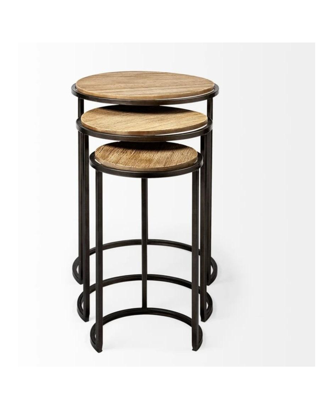 Unique Modern Eco-Friendly Handmade Wooden Side Table Natural Finish For Living Room