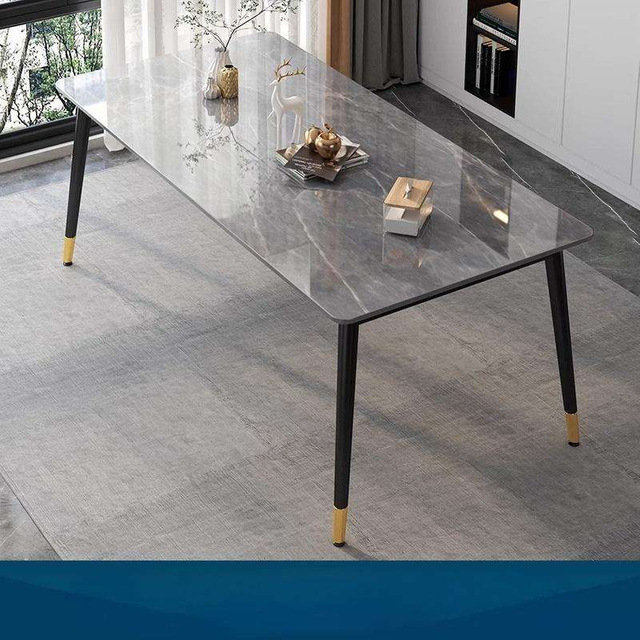 Modern Sintered Stone Dining Table Chair Set Stable Durable For Home