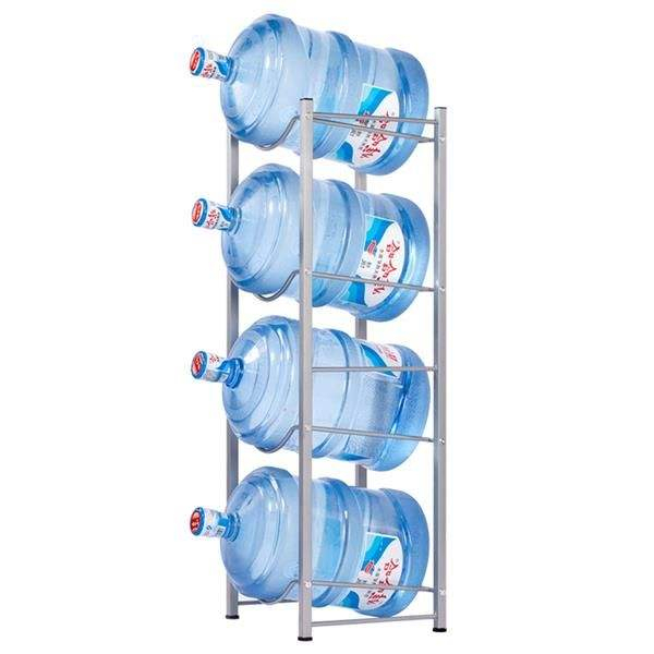 4-Tier Heavy Duty Stainless Steel Water Cooler Jug Rack For Kitchen Storage 分享