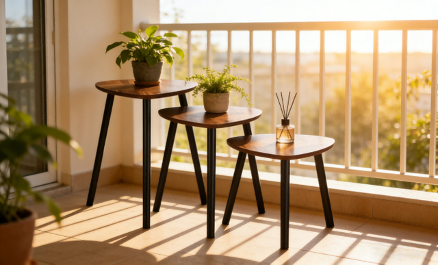 Mobile Nesting Coffee Table Decorative Table For Living Room 分享