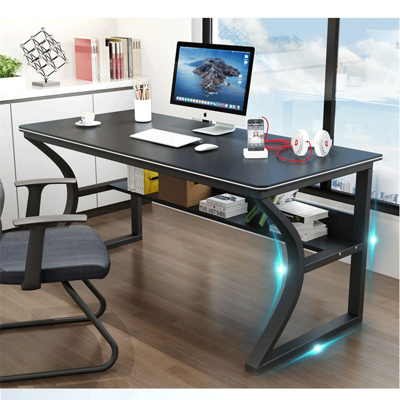Modern Wooden Top Gaming Desk Computer Desk for Office, Bedroom, Study, Home, Hotel & E-Sports