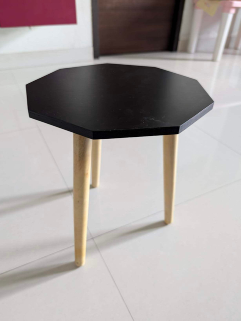 Smart Art Carved Folding Wooden Stool Plant Pot Stand Modern Home Decor Wood Craft