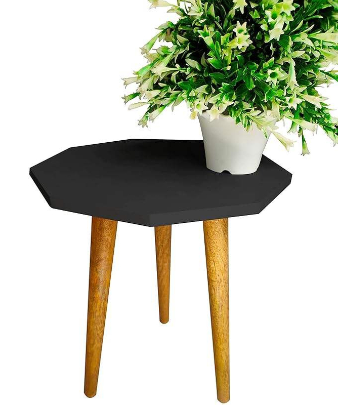 Smart Art Carved Folding Wooden Stool Plant Pot Stand Modern Home Decor Wood Craft