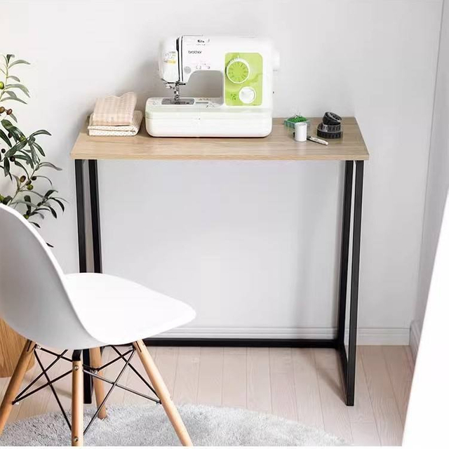 Foldable and Movable Wooden Desk with Metal Surface for Students, Office, Bedroom & Computer Writing