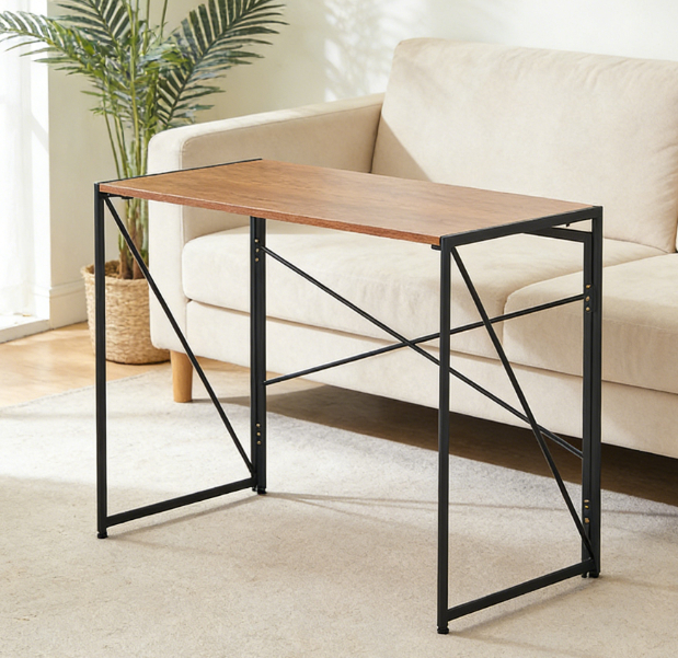 Modern Simple Computer Desk with Storage Shelves Study Writing Desk for Home Office