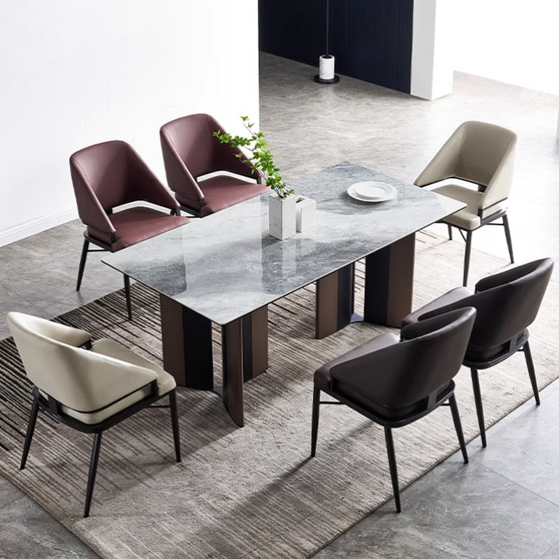 Modern Light Luxury Minimalist Rectangle Designer Dining Table For Apartment