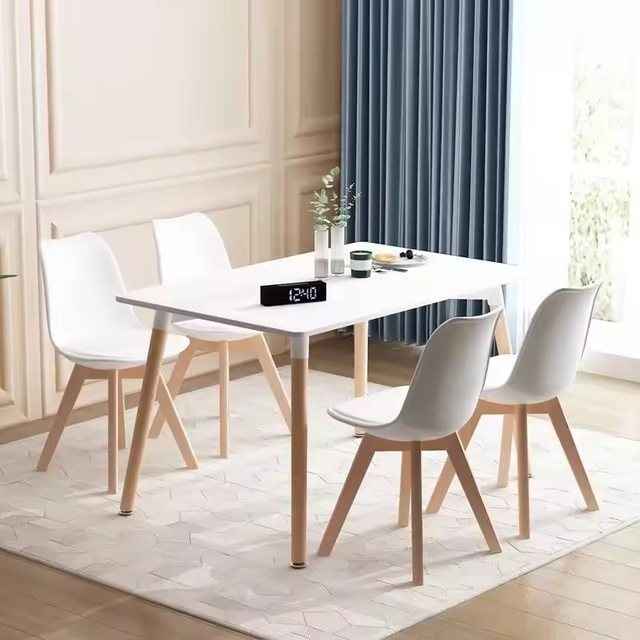 Modern Small Extendable Dining Table Set 4-6 Seats Metal Living Room Furniture Wholesale