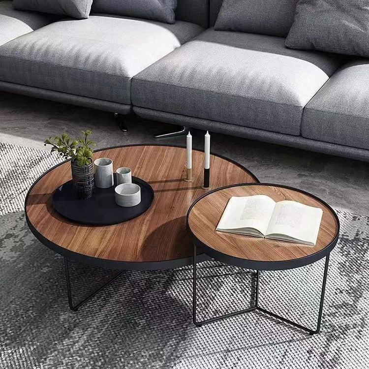 Minimalist Small Wooden Coffee Table for Apartment Living Room