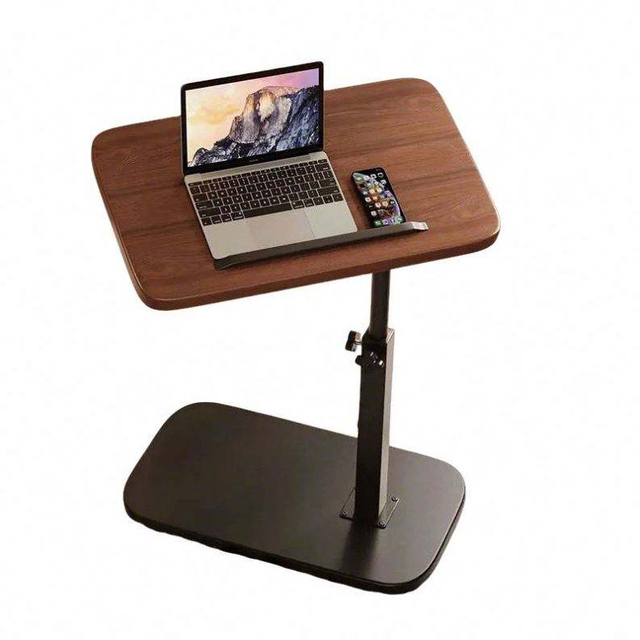 Simple Height Adjustable Lift Side Table Sofa Desk for Living Room