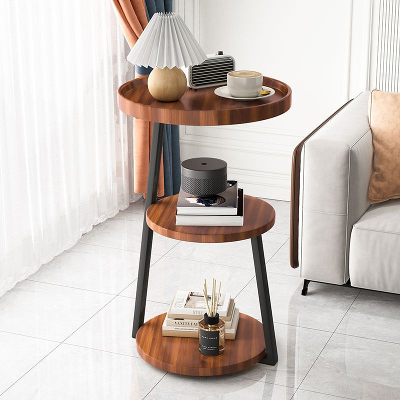 Cream Multi-Tier Luxury Side Table for Balcony Apartment Rental Bedroom Corner 分享