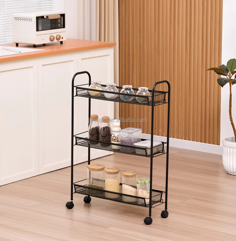 Hot Selling Multifunctional Metal Kitchen Storage Rack Affordable Mobile Organizer