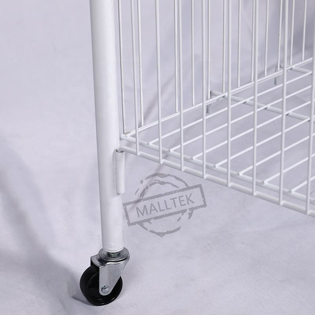 Supermarket Metal Display Wire Mesh Basket Rack Shelving