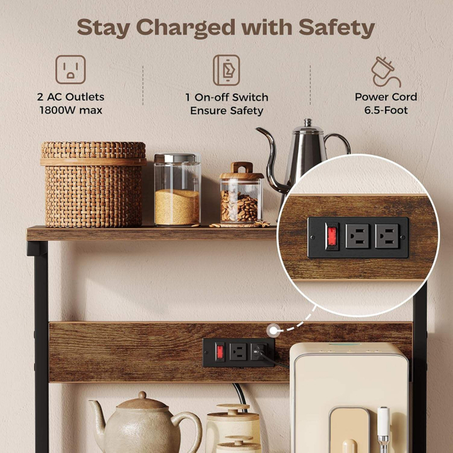 5-Tier Foldable Steel Storage Rack Black Wooden Frame Rolling Organizer for Home 分享