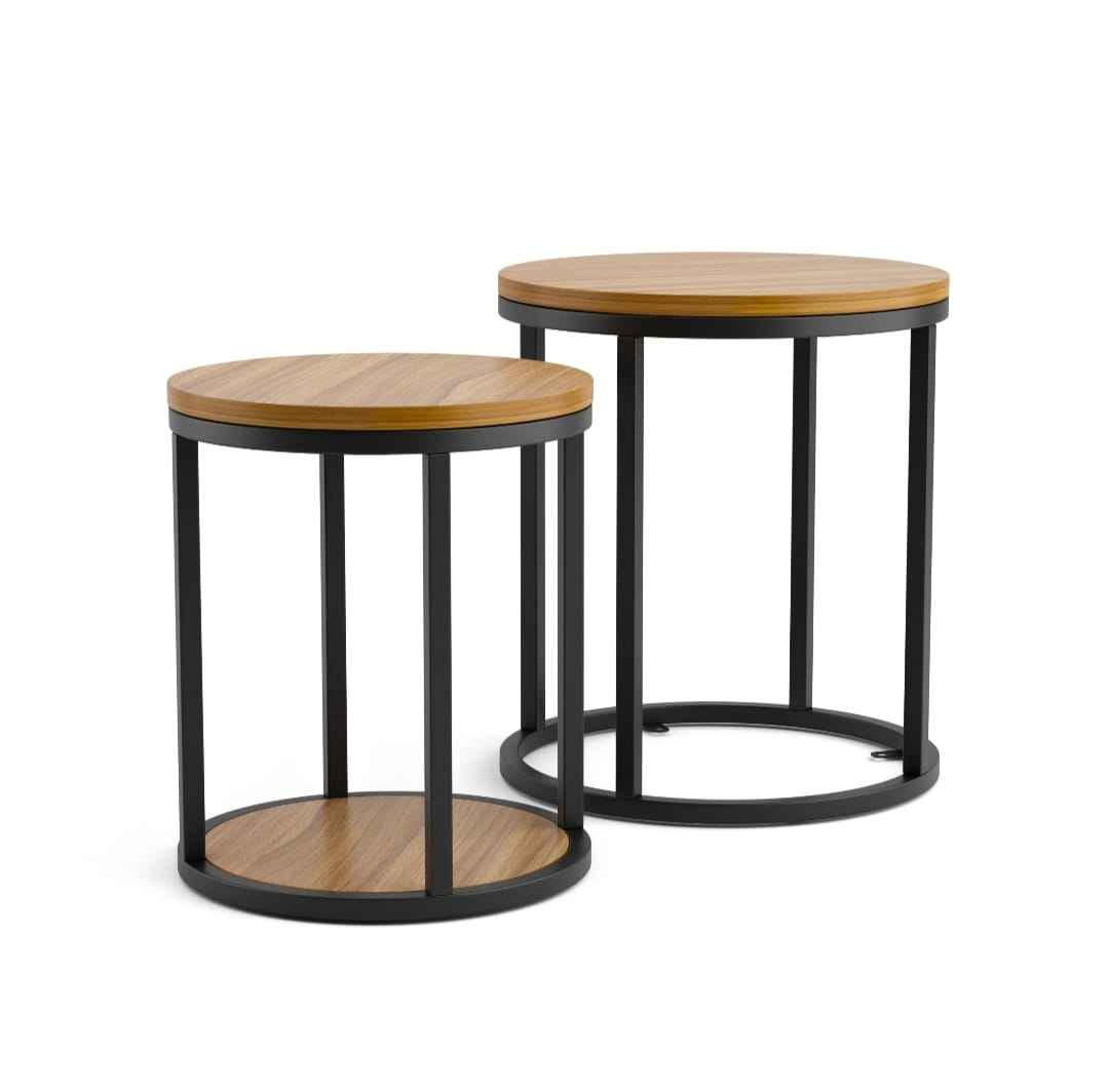 Unique Modern Eco-Friendly Handmade Wooden Side Table Natural Finish For Living Room