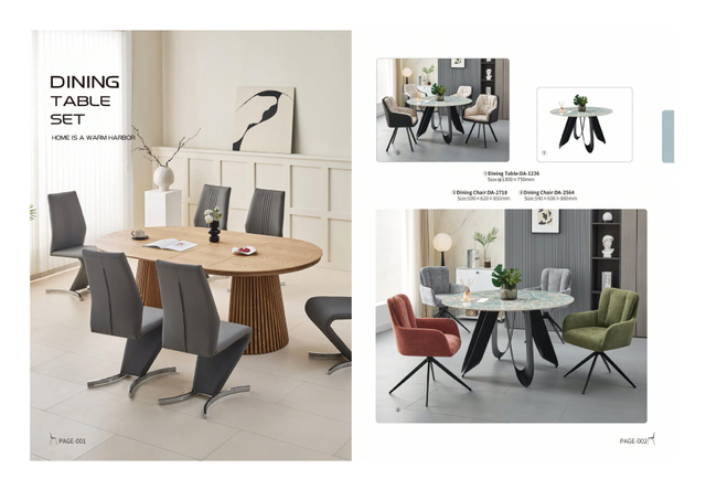 Dining table and chairs