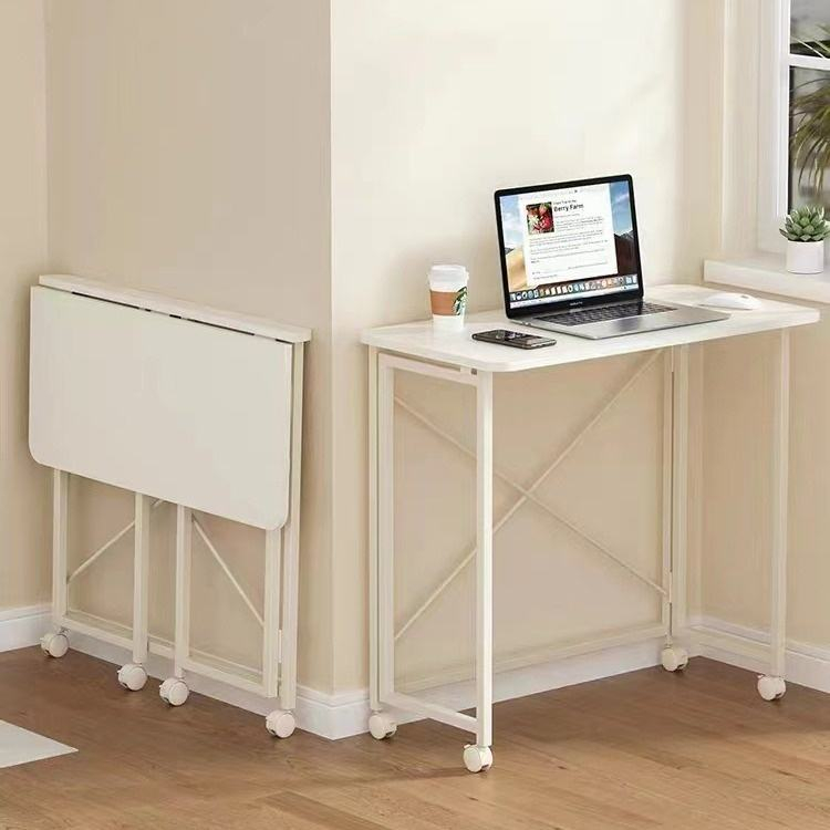 High Quality Foldable Desk MDF & Iron Computer Desk Bedside Multifunctional Home Office