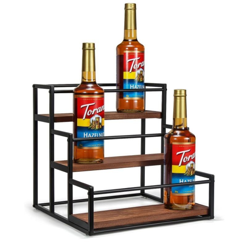 Square Metal 3-Tier Vertical Spice Rack Organizer For Kitchen Display 2/2