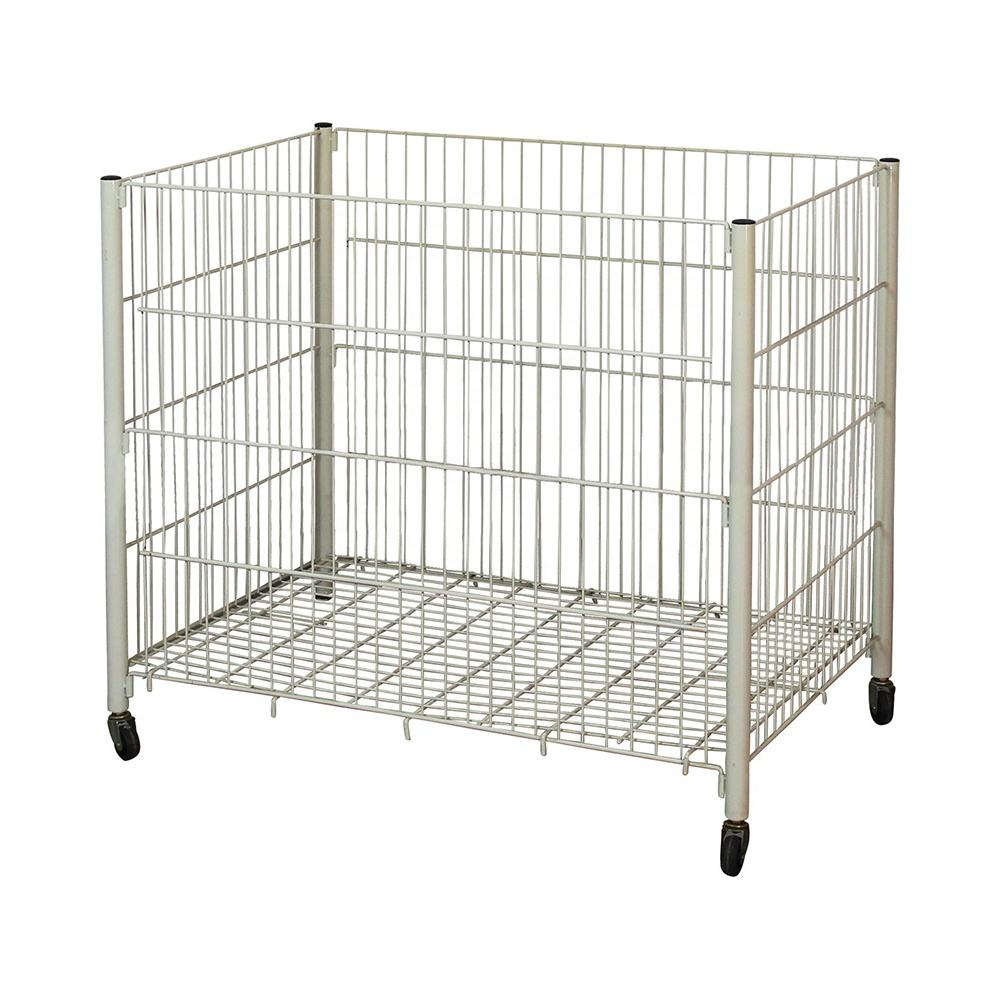 Supermarket Metal Display Wire Mesh Basket Rack Shelving