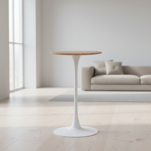 Elegant Luxury Modern White Metal Coffee Table Portable Durable for Small Dining & Living Room