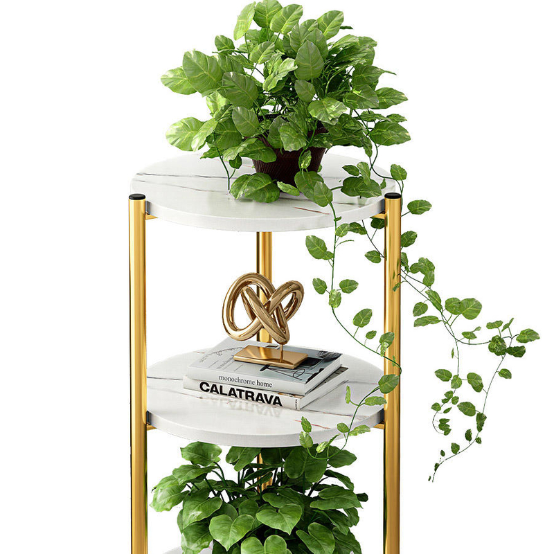 Iron Metal Plant Pot Stand Decorative Display Rack for Flower Shop Home
