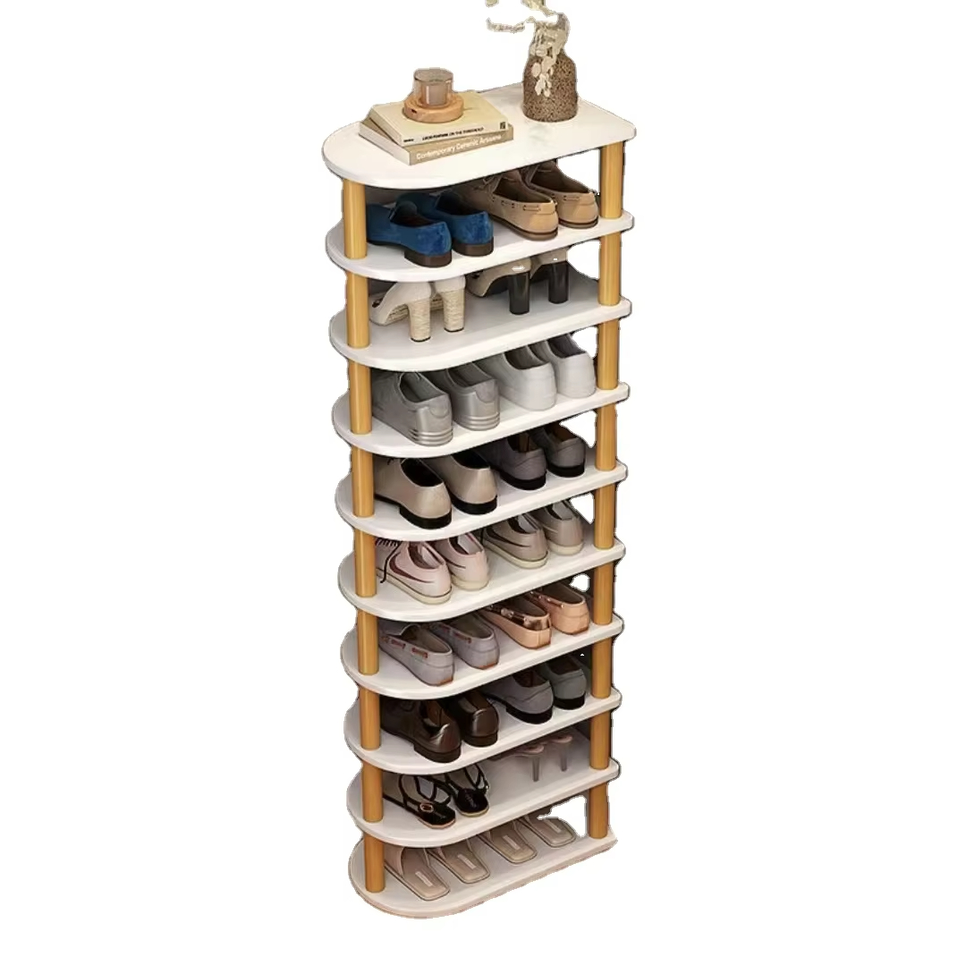 Stackable Shoe Rack Organizer Free Standing Shelf for Entry Closet Hallway