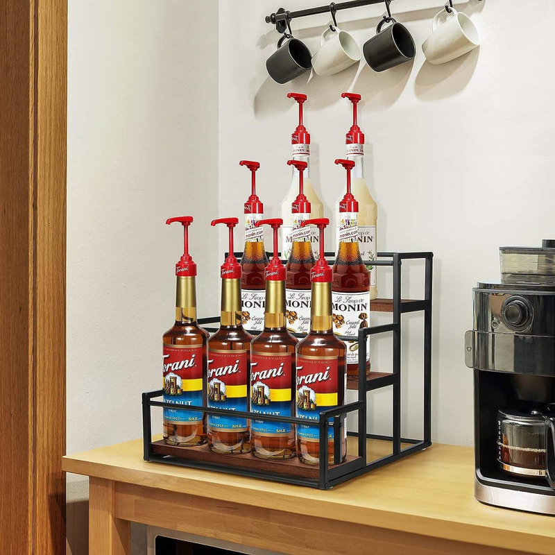 Square Metal 3-Tier Vertical Spice Rack Organizer For Kitchen Display 2/2