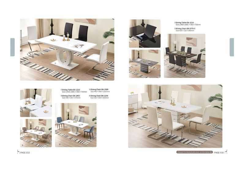 Dining table and chairs