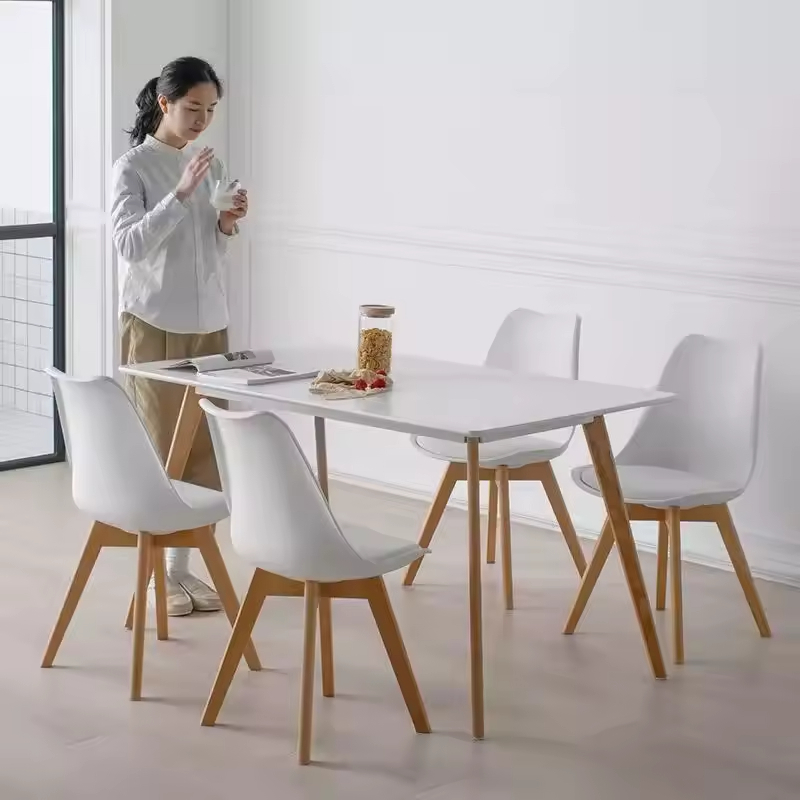 Modern Small Extendable Dining Table Set 4-6 Seats Metal Living Room Furniture Wholesale